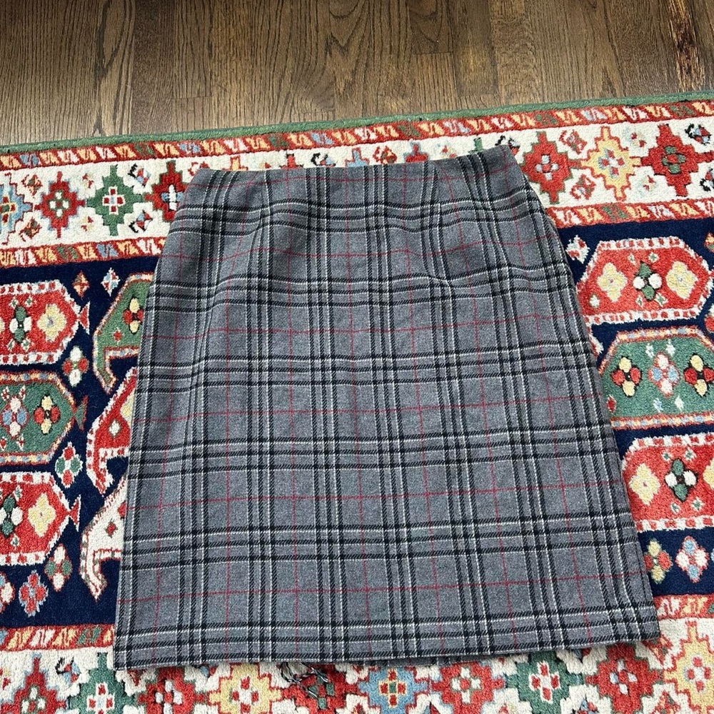 sag harbor 90s tartan fringe wrap skirt - Picture 7 of 7